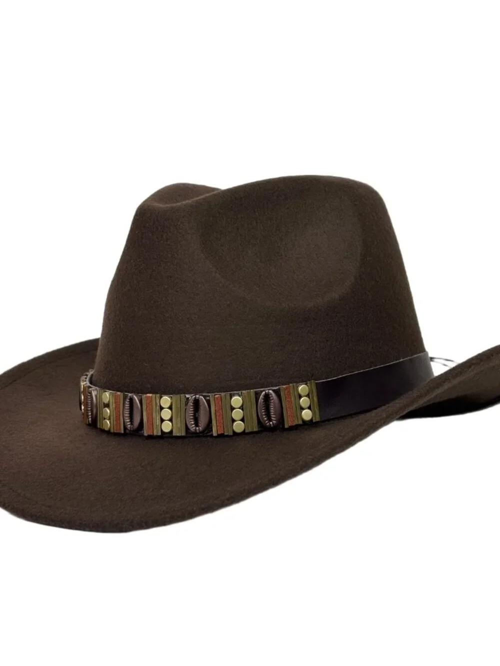 Brown Western Cowboy Hat Wide Brim Ranch Rodeo Cowgirl Festival Boho Costume Hat